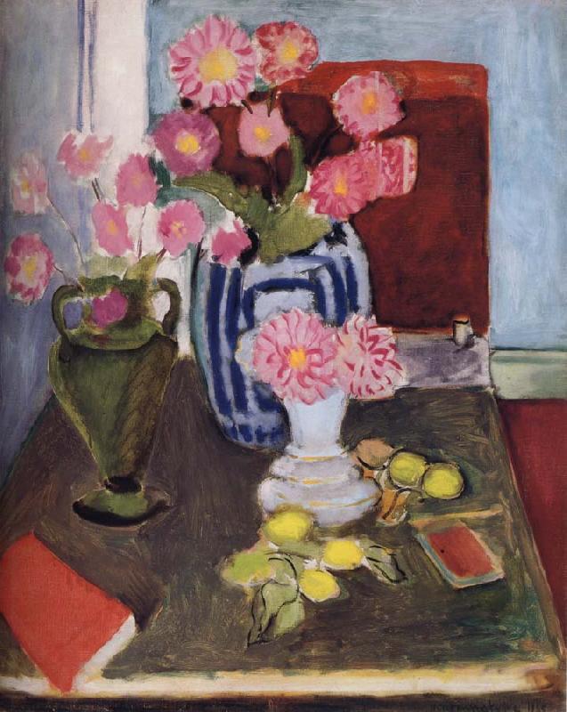 Henri Matisse Nature Morte aux trois vases oil painting image